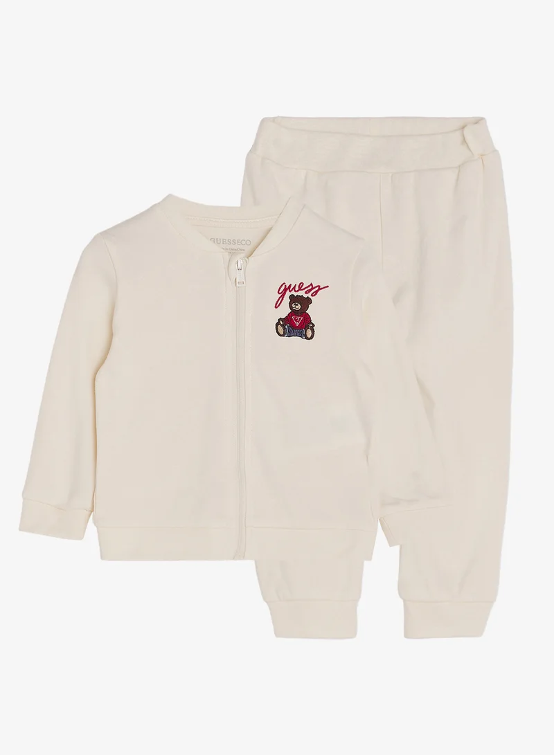 جس طقم ملابس أطفال علوي وبدلة داخلية وبنطلون بياقة دائرية